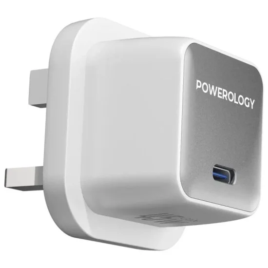 Powerology qx 45w pocket-sized gan adapter _ white